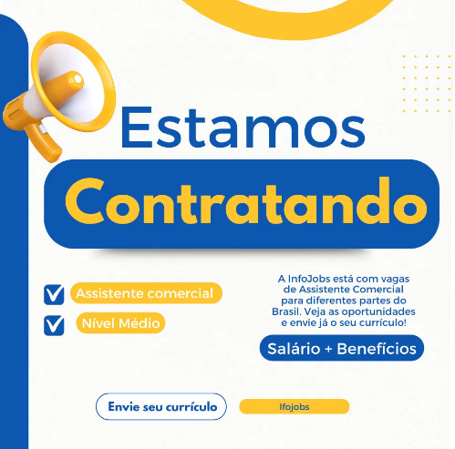 infojobs vagas assistente comercial