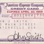 Um dos primeiros cartões American Express
