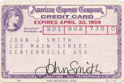 Um dos primeiros cartões American Express