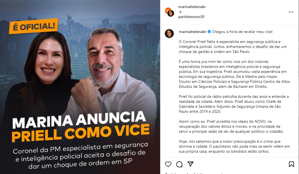 Marina Helena do Novo anuncia coronel da PM como vice.png