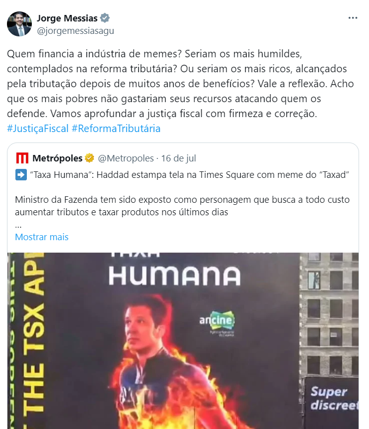 AGU Messias insinua que ricos financiam memes contra Haddad.png