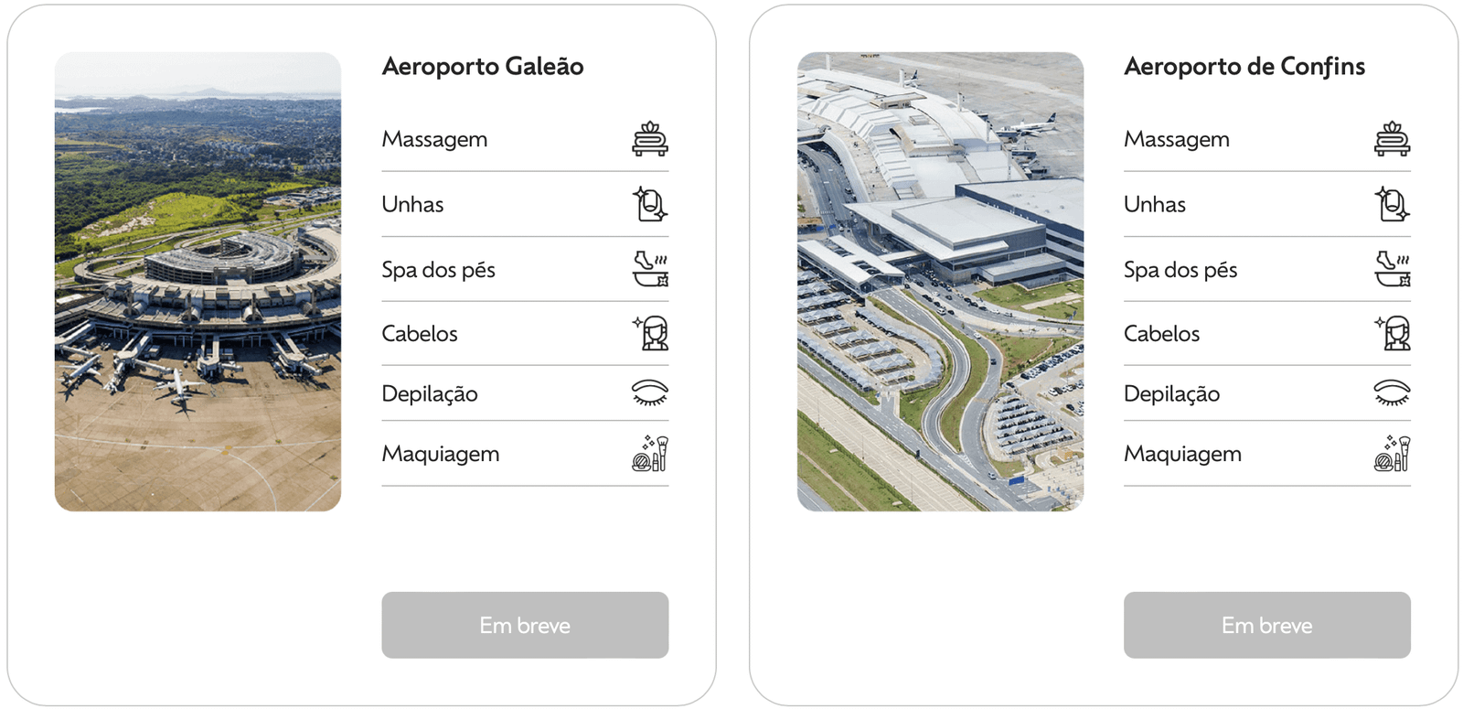 Aeroportos Rio Galeao e Confins vao oferecer servicos de massagem