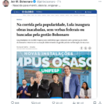 Bolsonaro sobre Lula Nascido para mentir desviar enganar.png