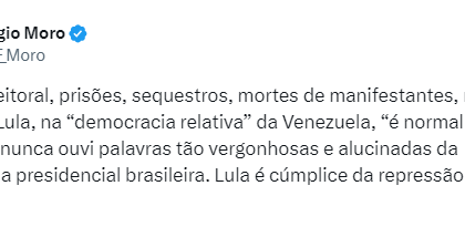 Lula e cumplice da repressao de Maduro dispara Sergio Moro.png