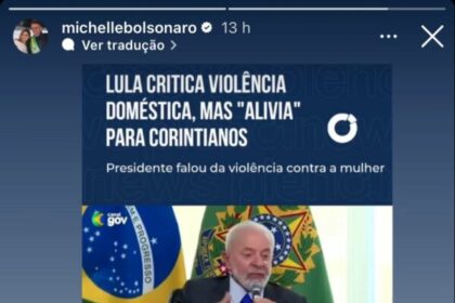 Michelle critica declaracao de Lula sobre violencia contra mulher.jpeg
