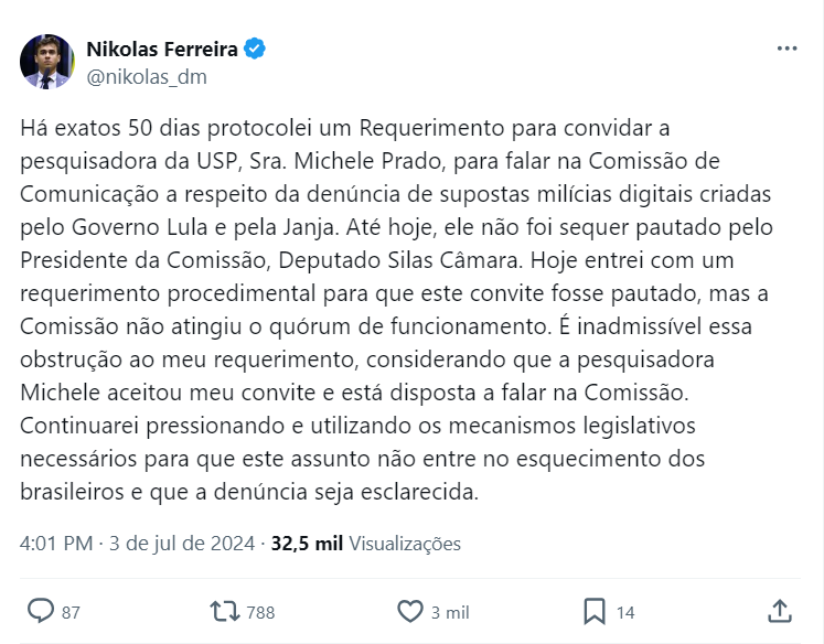 Nikolas denuncia obstrucao para convidar ex pesquisadora da USP.png