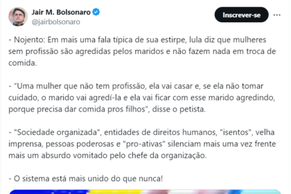 Bolsonaro detona Lula apos fala sobre mulheres sem profissao.png