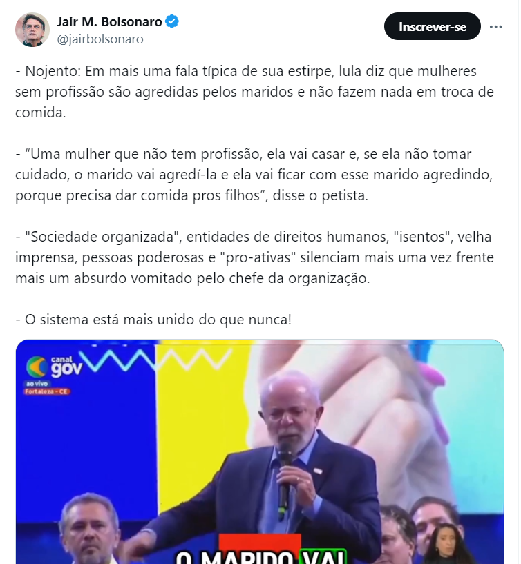 Bolsonaro detona Lula apos fala sobre mulheres sem profissao.png