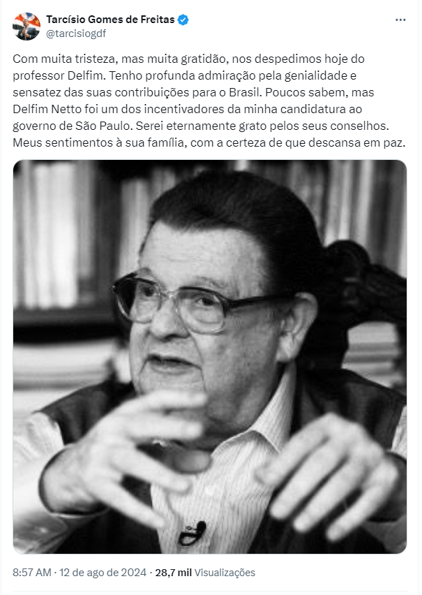 Tarcisio revela fato sobre Delfim Netto Poucos sabem.png