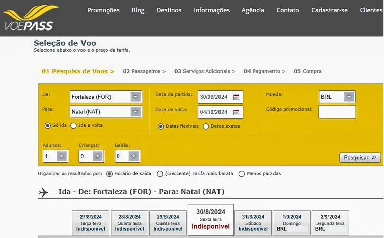 Voepass suspende temporariamente venda de passagens