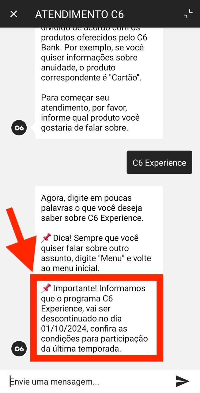 Com os dias contados C6 Bank vai encerrar programa de.jpeg