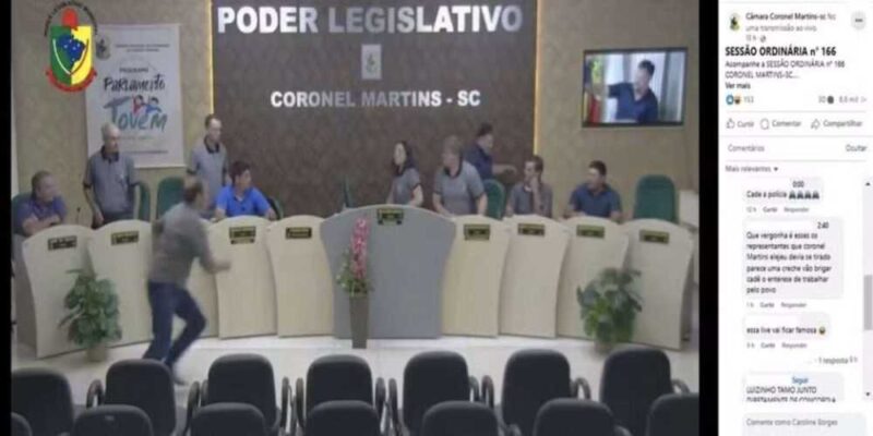 VÍDEO: Vereador petista cria grande confusão e tenta agredir outro, em sessão legislativa