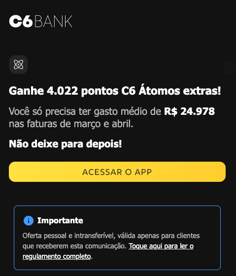 Confira sua conta C6 oferece pontos extras de acordo com.png