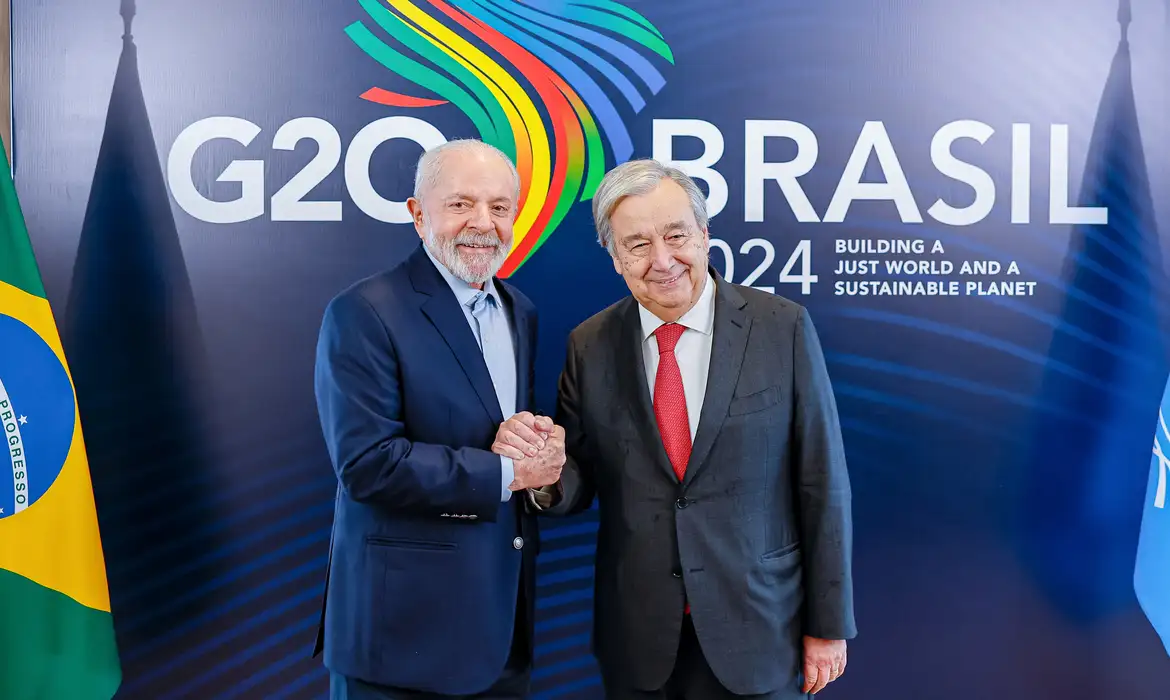 Lula - e - Guterres - durante - o - G20, - no - Rio - de - Janeiro. - Foto: - © - Ricardo - Stuckert-tvt-news