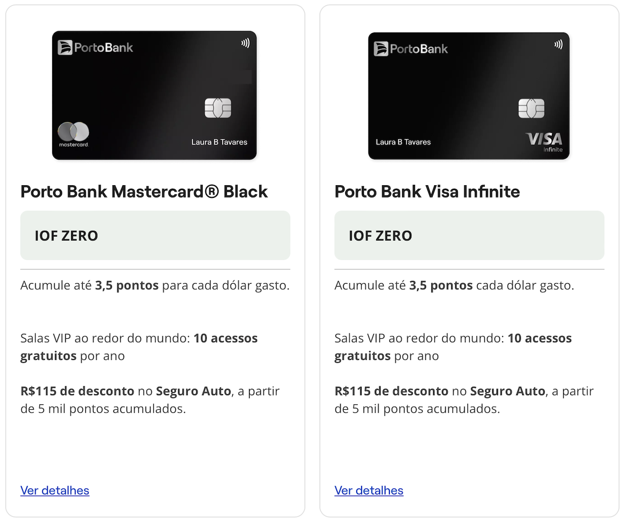 Peca o cartao Porto Bank Infinite ou Black com anuidade.png
