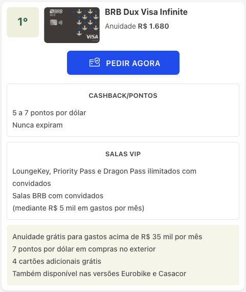 Melhor cartão para acessar sala VIP