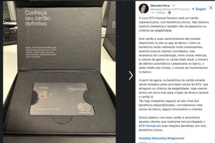 BTG Pactual estaria enviando convites do cartao Partners para clientes.jpeg