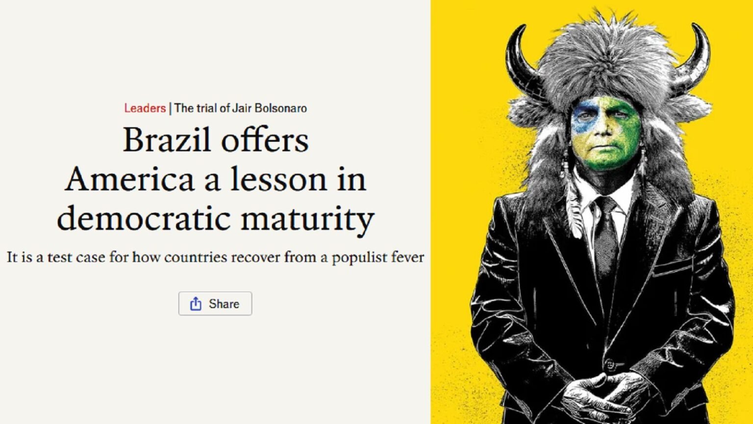 ‘The Economist’ estampa Bolsonaro como golpista 1 the-economist-bolsonaro-tvt-news