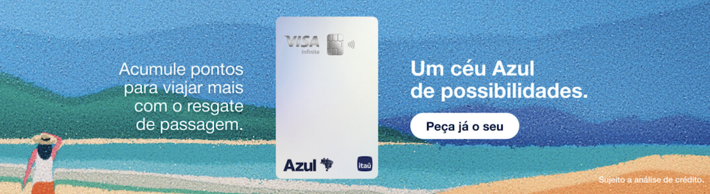 Pontuação cartão Azul Itaú Visa Infinite