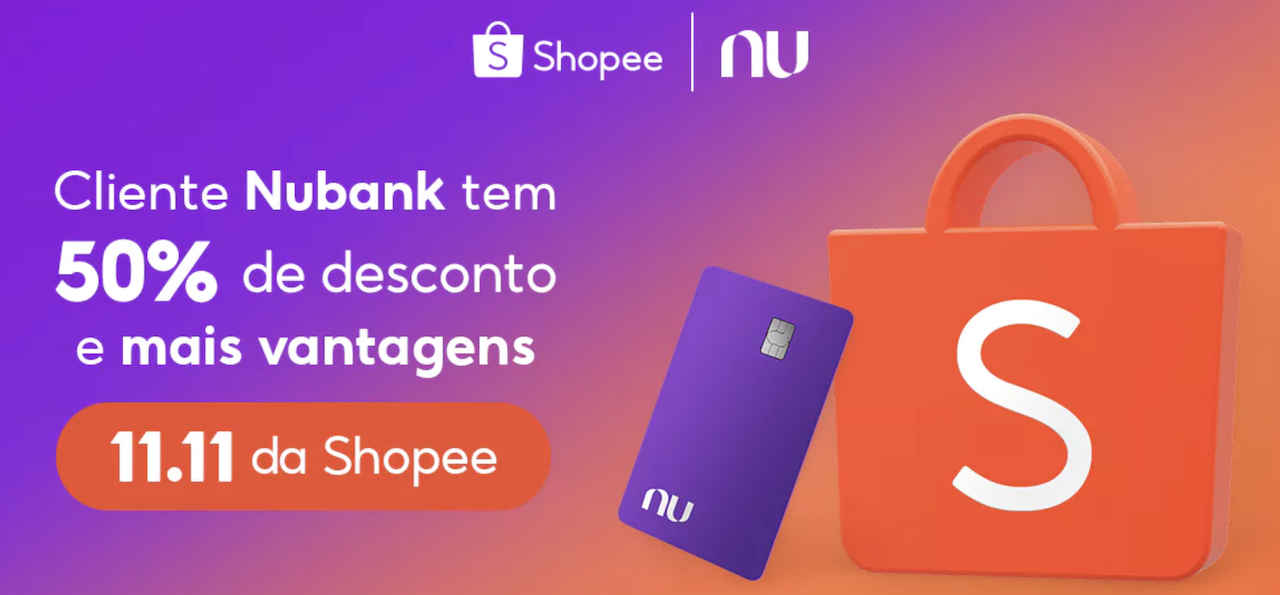 Prepare o carrinho! Clientes Nubank terão cupom exclusivo de 50% OFF no 11.11 da Shopee 1 Prepare o carrinho Clientes Nubank terao cupom exclusivo de 50.png