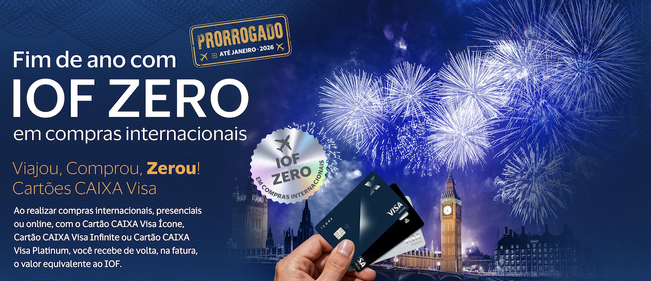 Caixa prorroga promocao de IOF zero em compras internacionais