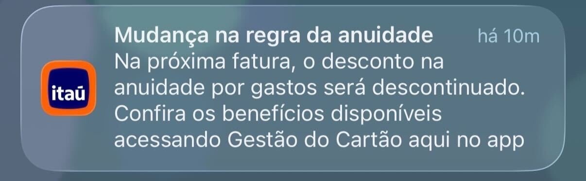 Má notícia! Itaú deixa de oferecer anuidade grátis por gastos nos cartões de crédito 2 Ma noticia Itau deixa de oferecer anuidade gratis por gastos