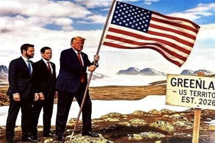 Trump publica imagem com bandeira dos EUA cravada na Groenlandia.jpg